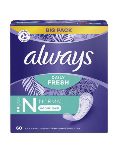 KAST 4 tk! Always Daily Fresh Normal Pesukaitsmed, 60 tk