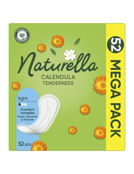 KAST 8 tk! Naturella Light Calendula Tenderness Pesukaitsmed, 52 tk