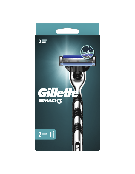 Gillette Mach3 raseerija meestele + 2 vahetustera