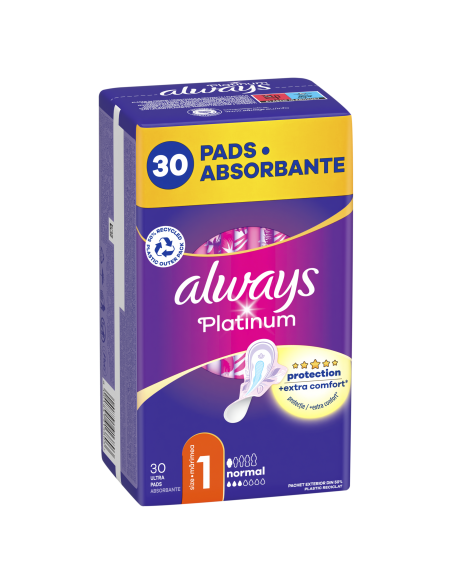 KAST 12 tk! Always Platinum Normal Size 1 Hügieenisidemed Tiibadega, 30 tk