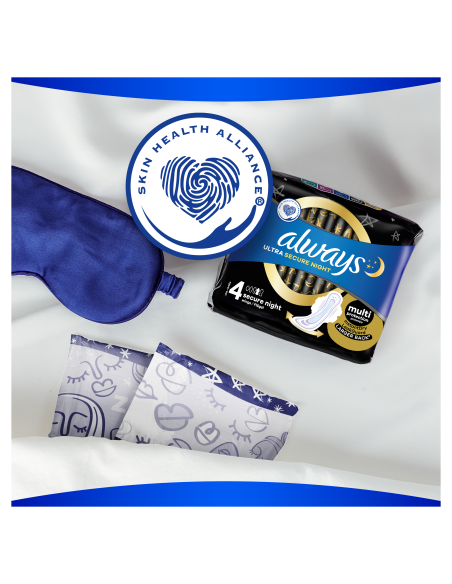 KAST 14 tk! Always Ultra Secure Night Extra Size 5 Hügieenisidemed Tiibadega, 10 tk