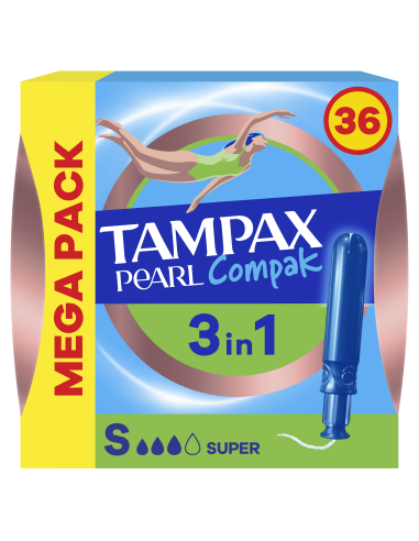 KAST 4 tk! Tampax Compak Pearl Super Tampoonid...