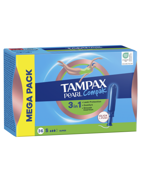 KAST 4 tk! Tampax Compak Pearl Super Tampoonid Aplikaatoriga, 36 tk 