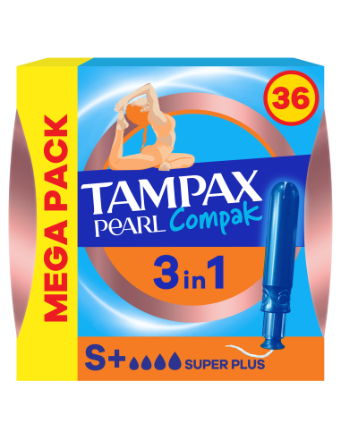KAST 4 tk! Tampax Compak Pearl Super Plus...