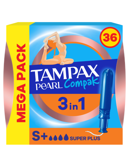 KAST 4 tk! Tampax Compak Pearl Super Plus Tampoonid Aplikaatoriga, 36 tk 