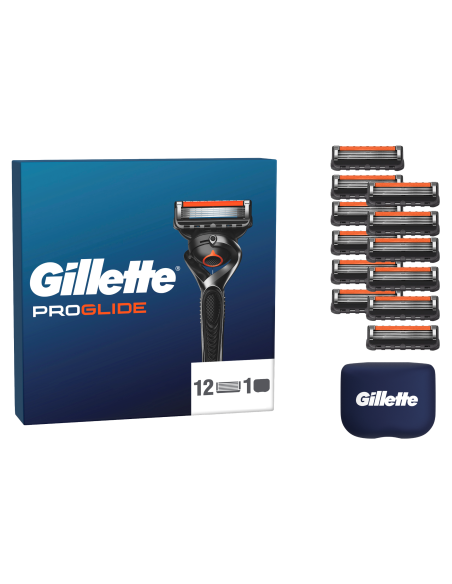 Gillette Fusion Proglide varuterad meestele 12 tk + terade hoidik
