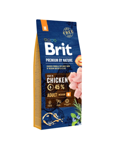 Brit Premium by Nature Adult M koeratoit, 15 kg