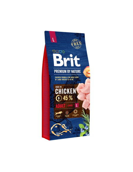 Brit Premium by Nature Adult L koeratoit, 15 kg