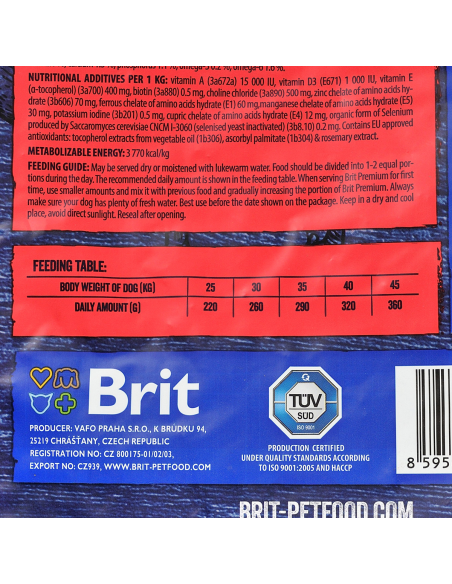 Brit Premium by Nature Adult L koeratoit, 15 kg