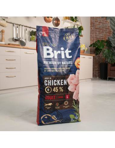 Brit Premium by Nature Adult L koeratoit, 15 kg