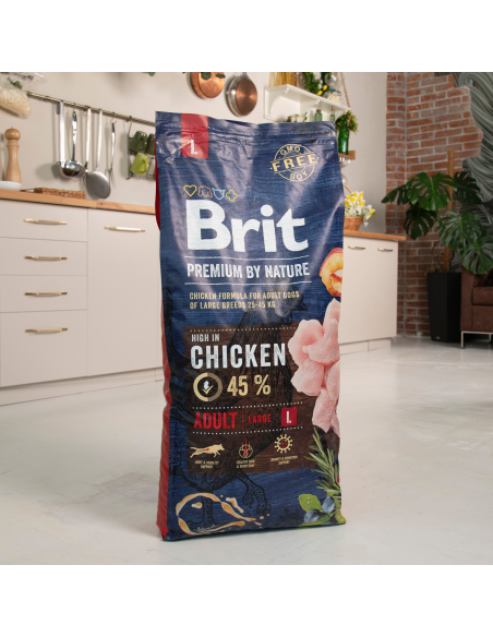 Brit Premium by Nature Adult L koeratoit, 15 kg
