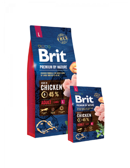 Brit Premium by Nature Adult L koeratoit, 15 kg
