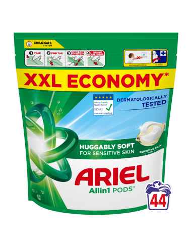 Ariel All-in-1 PODS Sensitive Pesukapslid, 44...