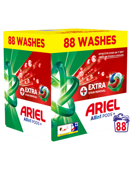 Ariel All-in-1 PODS +Extra Clean Power Pesukapslid, 88 Pesukorda