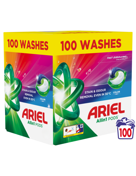 Ariel All-in-1 PODS Color Pesukapslid, 100 Pesukorda