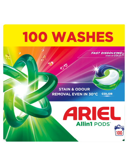 Ariel All-in-1 PODS Color Pesukapslid, 100 Pesukorda