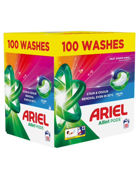 Ariel All-in-1 PODS Color Pesukapslid, 100 Pesukorda
