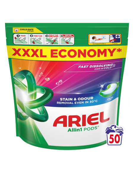 Ariel All-in-1 PODS Color Pesukapslid, 50 Pesukorda