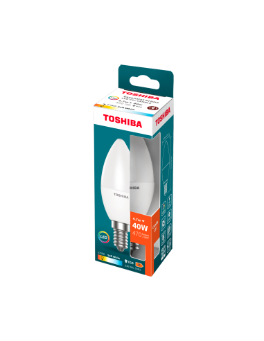 Toshiba LED 4,7W (40W) E14 soe valge C37 matt...