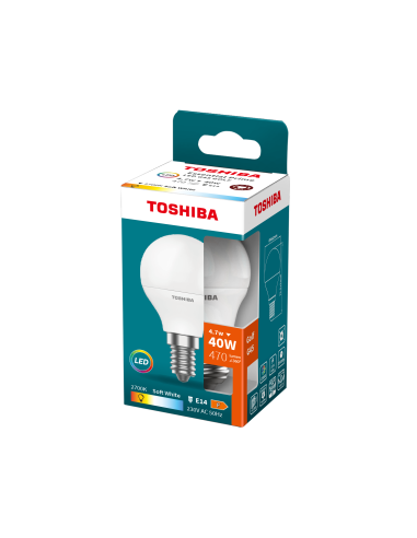 KAST 5 tk! Toshiba LED 4,7W (40W) E14 soe valge...
