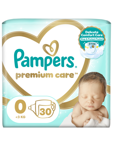 Pampers Premium Care Mähkmed,  Suurus 0 (Mini), <3 Kg, 30 Mähet