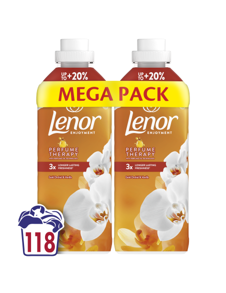 LENOR Pesuloputusvahend Gold Orchid & Vanilla 2 x 1.239 L (118 Pesukorda)