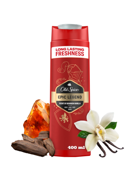 Old Spice Epic Legend Meeste Dušigeel Ja Šampoon, 400 ml