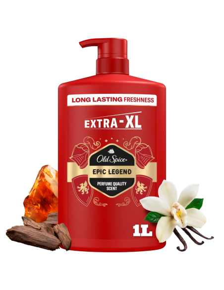 Old Spice Epic Legend Meeste Dušigeel Ja Šampoon, 1000 ml