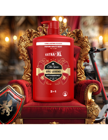 Old Spice Epic Legend Meeste Dušigeel Ja Šampoon, 1000 ml