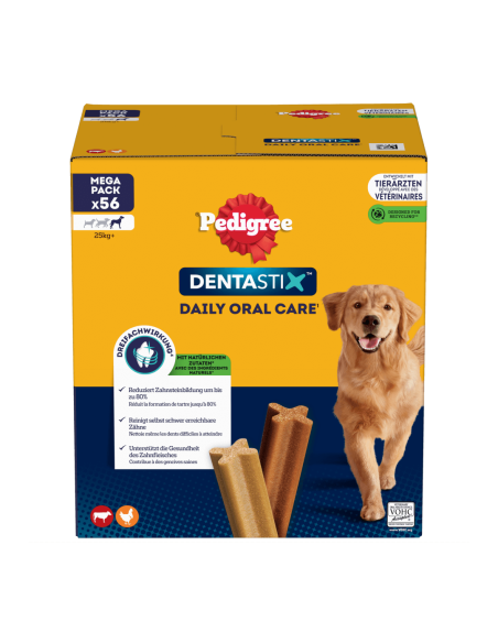 Pedigree Dentastix Large koerte maiused suurtele tõugudele, 56 tk (8x270g)