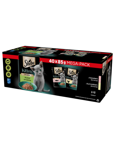 SHEBA Kitten (40x85g) Täisväärtuslik Märg Toit...
