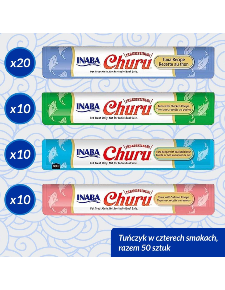 KAST 8 tk! Inaba Churu kassimaius tuunikalaga 50x14g (700g)