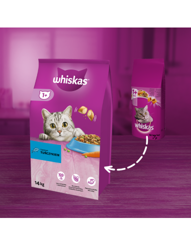 WHISKAS Adult kassi kuivtoit tuunikalaga 14 kg