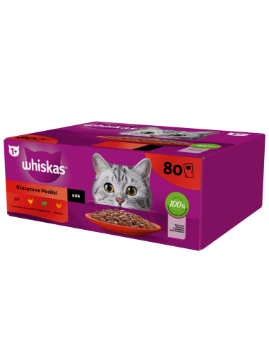 WHISKAS hõrgutised (80x85g) Classic Meals...