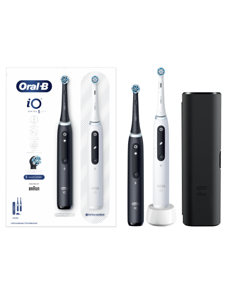 iOG5d.2J6.2K Oral-B iO5 elektriline hambahari Duo Pack Matt Black+Quite White