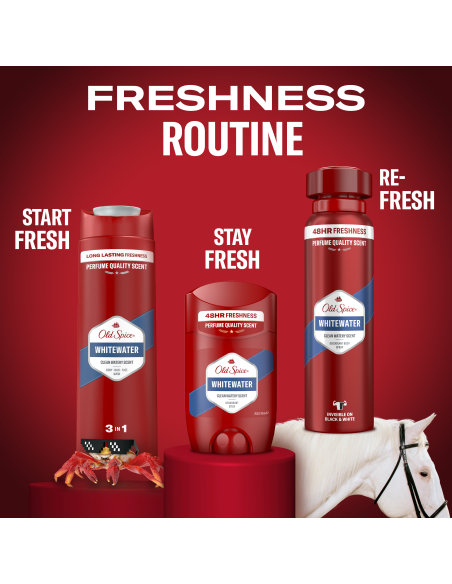 KAST 3 tk! Old Spice Whitewater meeste pulkdeodorant 2x50 ml
