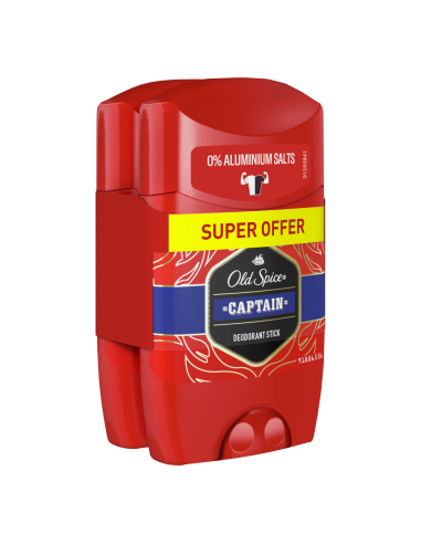 Old Spice Captain Meeste Pulkdeodorant, 2x50 ml