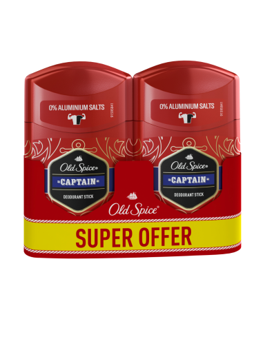Old Spice Captain Meeste Pulkdeodorant, 2x50 ml