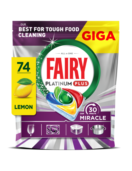 Fairy Our 30 Minute Miracle Platinum Plus nõudepesumasina tabletid 74 tk