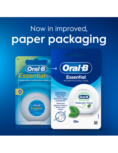 Oral-B Essential Mint vahatatud hambaniit 2x50 m