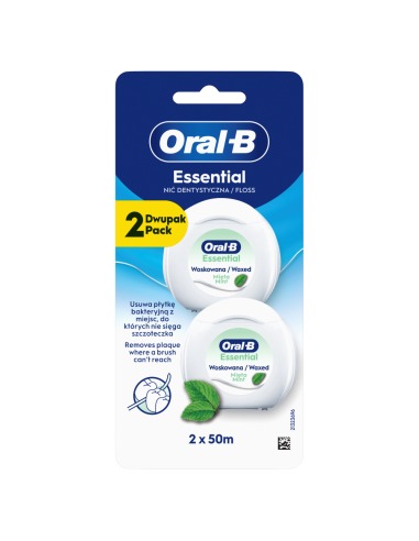 Oral-B Essential Mint vahatatud hambaniit 2x50 m