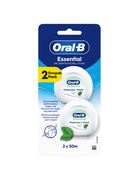 Oral-B Essential Mint vahatatud hambaniit 2x50 m