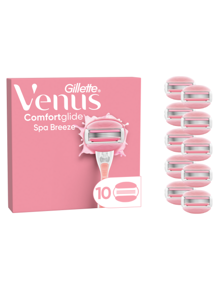 Gillette Venus ComfortGlide Spa Breeze Raseerija Varuterad, 10 tk