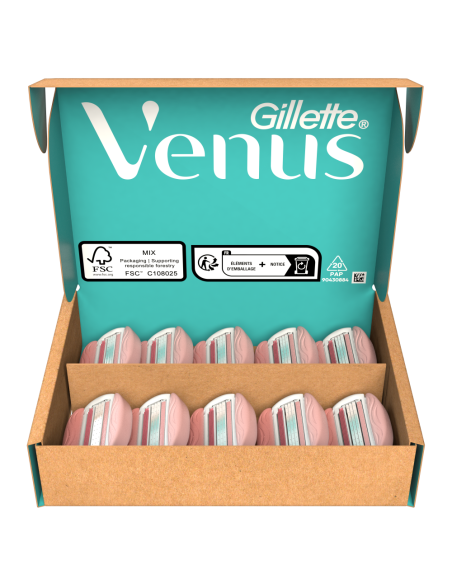 Gillette Venus ComfortGlide Spa Breeze Raseerija Varuterad, 10 tk