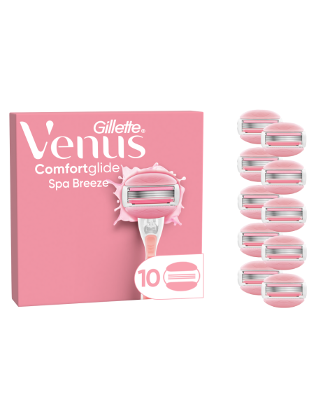 KAST 20 tk! Gillette Venus ComfortGlide Spa Breeze Raseerija Varuterad, 10 tk
