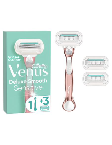 KAST 6 tk! Gillette Venus Pro Smooth Sensitive Raseerija, 3 Vahetustera