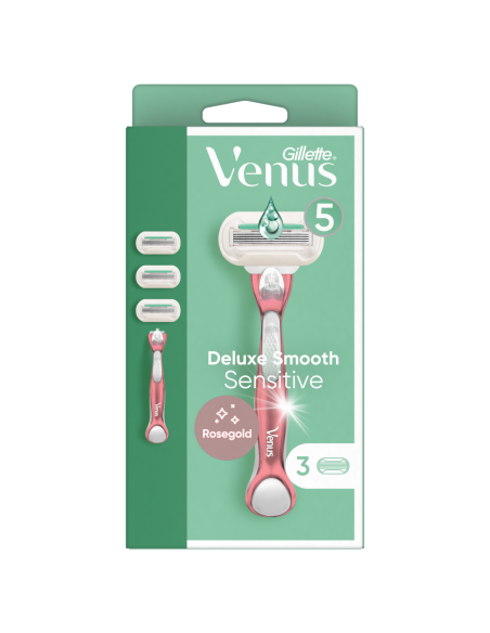 KAST 6 tk! Gillette Venus Pro Smooth Sensitive Raseerija, 3 Vahetustera