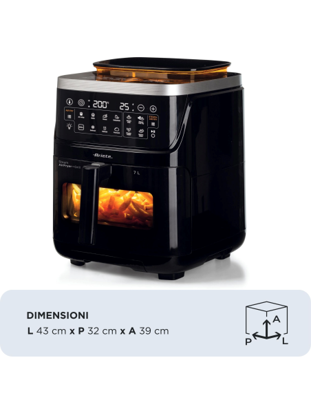 4636 Ariete Airy Fryer 4-ühes kuumaõhufritüür aurufunktsiooni ja grilliga 7L