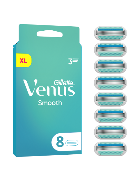 KAST 6 tk! Gillette Venus Smooth Raseerija Varuterad, 8 tk
