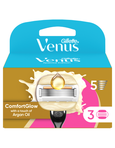 Gillette Venus ComfortGlow Argan Oil 3 Vahetustera